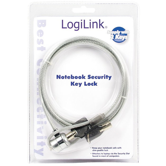 LogiLink Seguridad para Notebook con Cable de 1,5 m