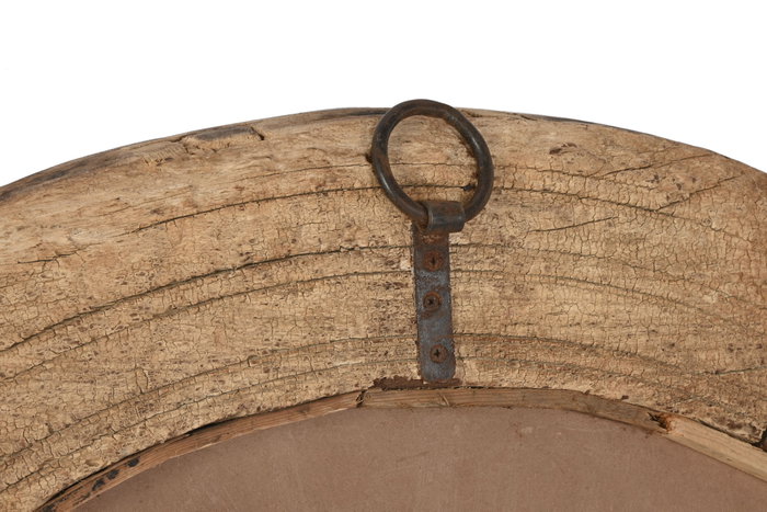 DKD Home Decor Espejo de Madera con Rueda Antigua
