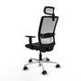 PIQUERAS Y CRESPO Silla de oficina Haches con mecanismo Sincro/Traslack, Negro/Blanco