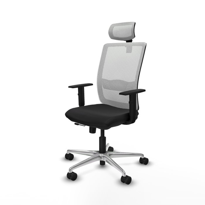 PIQUERAS Y CRESPO Silla de oficina Haches con mecanismo Sincro/Traslack, Negro/Blanco PIQUERAS Y CRESPO Silla de oficina Haches con mecanismo Sincro/Traslack, Negro/Blanco