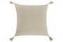 DKD Home Decor Cojín de Poliéster y Algodón Crudo 45x8x45 cm