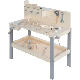 Roba Banjo de trabajo de madera con herramientz kit para niños - Gran superficie y estante - ROB4005317322926