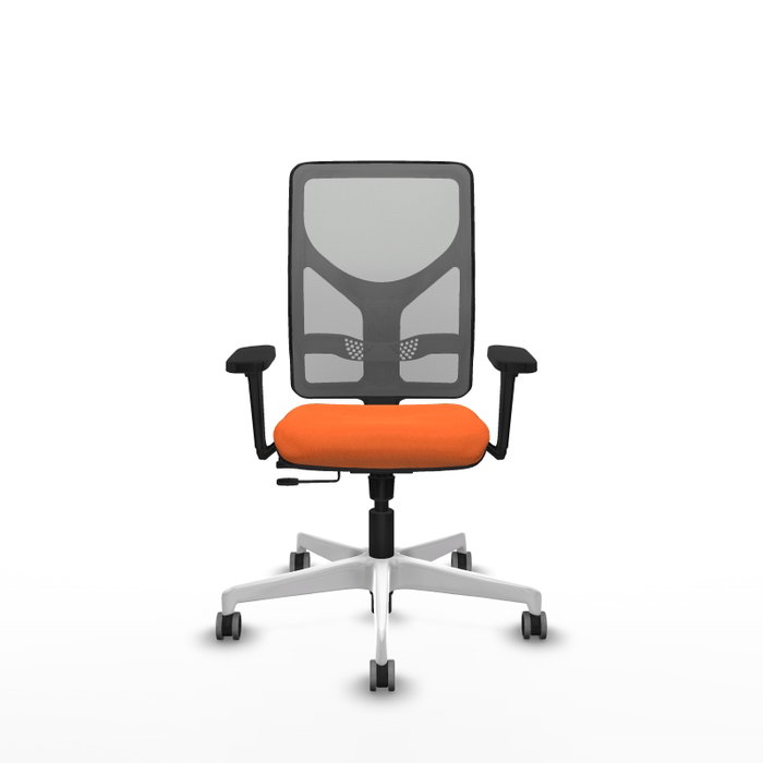 PIQUERAS Y CRESPO Silla de oficina Motilla con mecanismo Sincro/Traslack Naranja y Gris