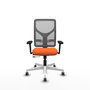 PIQUERAS Y CRESPO Silla de oficina Motilla con mecanismo Sincro/Traslack Naranja y Gris