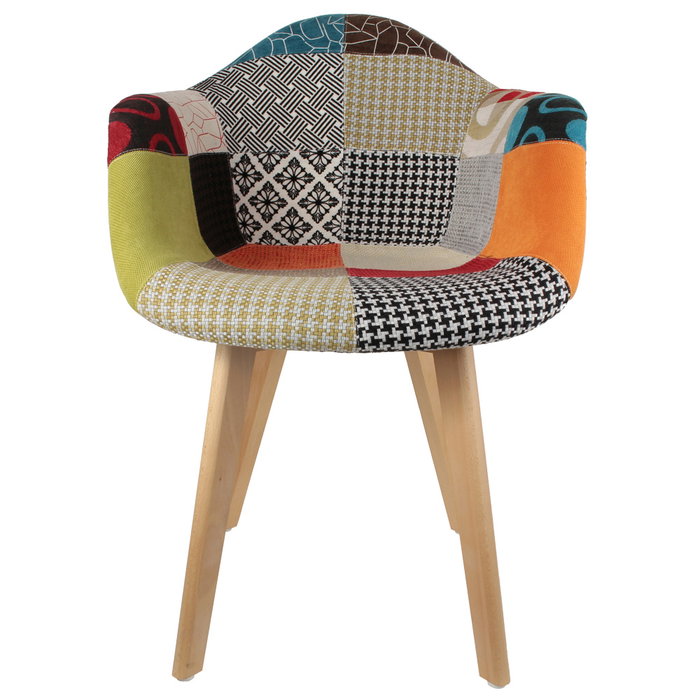 Home Deco Factory Silla Butaca Tela Patchwork