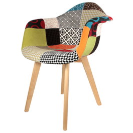 Home Deco Factory Silla Butaca Tela Patchwork