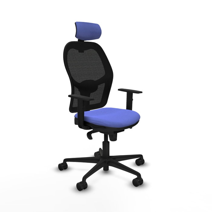 PIQUERAS Y CRESPO Silla de oficina Jorquera con mecanismo Sincro, Azul claro y Negro PIQUERAS Y CRESPO Silla de oficina Jorquera con mecanismo Sincro, Azul claro y Negro