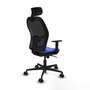 PIQUERAS Y CRESPO Silla de oficina Jorquera con mecanismo Sincro, Azul claro y Negro
