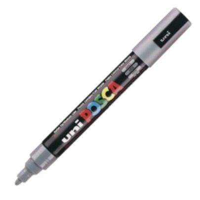 Posca Rotulador PC-5M Gris Punta Bala 1,8-2,5 mm
