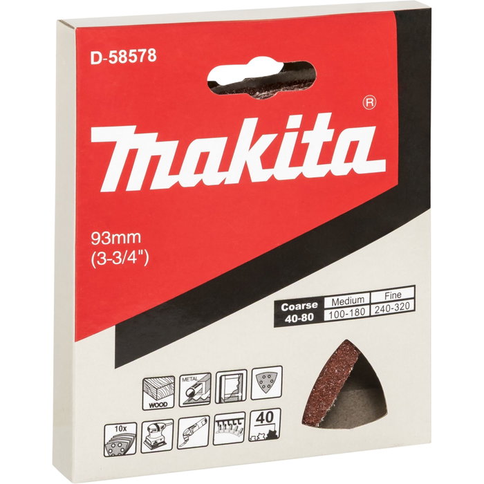 Makita Hojas de lija delta para madera K40 Makita Hojas de lija delta para madera K40