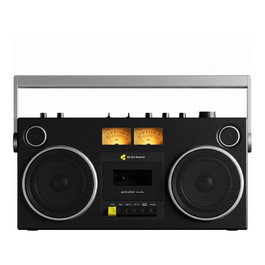 WeAreRewind Curtis Reproductor de cintas de casete portátil con Bluetooth, Negro