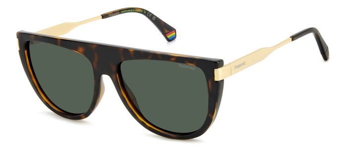 Polaroid PLD-6221-S-X-086 Gafas de sol para mujer con montura Havana y cristal verde Polaroid PLD-6221-S-X-086 Gafas de sol para mujer con montura Havana y cristal verde