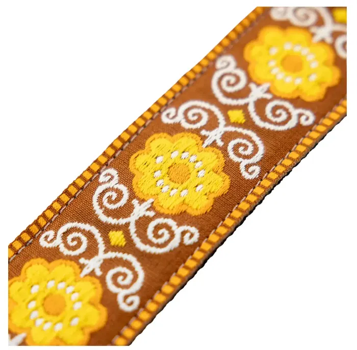 Levy's Correa Hootenanny Series 2" - Correa Guitarra Patrón Flor Amarillo Levy's Correa Hootenanny Series 2" - Correa Guitarra Patrón Flor Amarillo