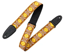 Levy's Correa Hootenanny Series 2" - Correa Guitarra Patrón Flor Amarillo