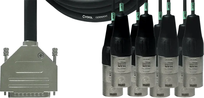 Cordial Cable Interfaz Sub-D/8 Macho XLR 5 Metros