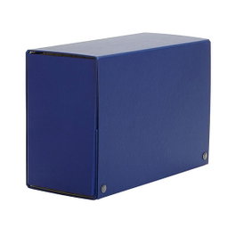 Pardo Caja de proyectos con broches, lomo 120 mm, 350x245 mm, azul