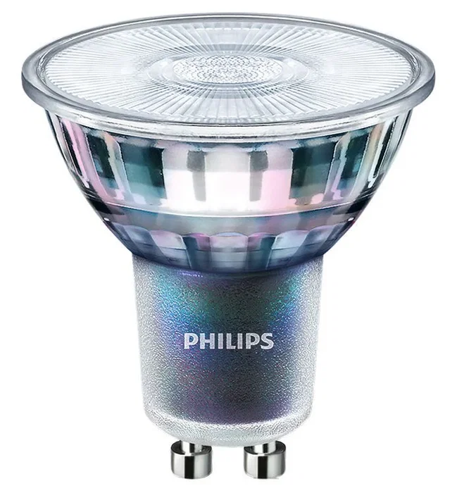 Philips Master LED ExpertColor GU10 5.5-50W 927 25D - Lámpara LED Blanco Cálido 2700K, 5.5W (Equivalente 50W), GU10, 355 lm, Ángulo Haz 25°