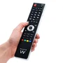 Ewent EW1570 Mando a Distancia Universal Programable 4 en 1 para TV, DTT, SAT, Blu-ray, Proyector, Barra de Sonido, Programable por Cable Micro USB a USB