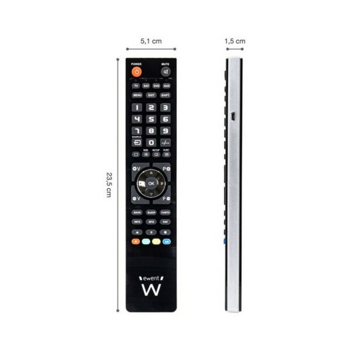 Ewent EW1570 Mando a Distancia Universal 4 en 1 Negro