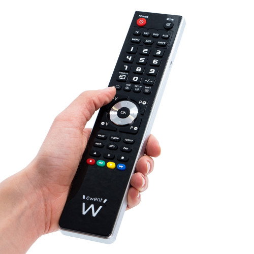 Ewent EW1570 Mando a Distancia Universal 4 en 1 Negro