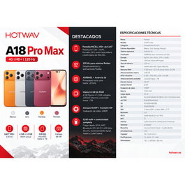HOTWAV A18 PRO MAX 4GB RAM 128GB ROM Burgundy Red