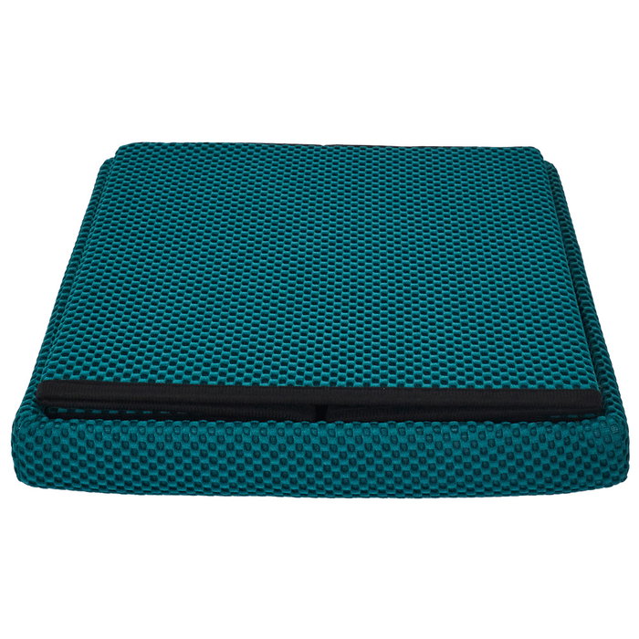 Home Deco Factory Caja-Puf Plegable Atom Azul MDF Poliéster 38x38x38 cm Home Deco Factory Caja-Puf Plegable Atom Azul MDF Poliéster 38x38x38 cm