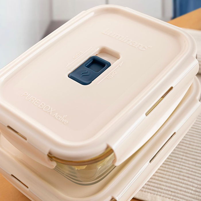 Recipiente Rectangular Hermético Vidrio Baltic Luminarc 19x13x7,3 cm-122 cL (6 Unidades)