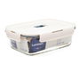 Recipiente Rectangular Hermético Vidrio Baltic Luminarc 19x13x7,3 cm-122 cL (6 Unidades)