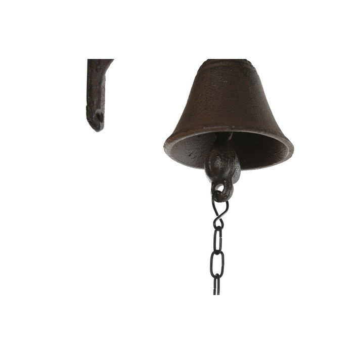 DKD Home Decor Campana de Hierro Colado Gato Marrón 15,7x7,5x42 cm