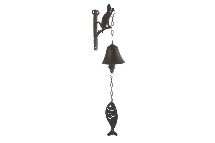 DKD Home Decor Campana Marron Negro Hierro Colado 15.7 x 7.5 x 42 cm DKD Home Decor Campana Marron Negro Hierro Colado 15.7 x 7.5 x 42 cm