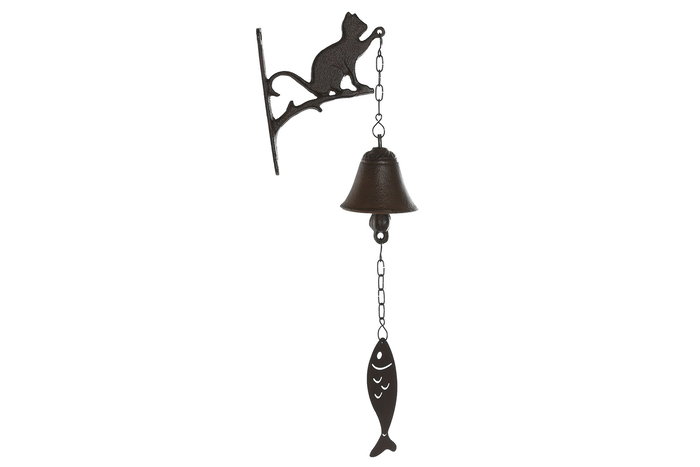 DKD Home Decor Campana Marron Negro Hierro Colado 15.7 x 7.5 x 42 cm DKD Home Decor Campana Marron Negro Hierro Colado 15.7 x 7.5 x 42 cm