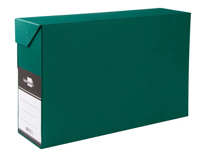 Liderpapel Caja Transferencia Folio Lomo 118 mm Verde 390x118x260 mm