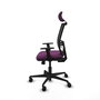 PIQUERAS Y CRESPO Silla de oficina Yunquera con mecanismo Sincro/Traslack Morado y Negro