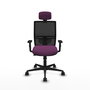 PIQUERAS Y CRESPO Silla de oficina Yunquera con mecanismo Sincro/Traslack Morado y Negro