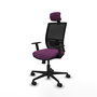 PIQUERAS Y CRESPO Silla de oficina Yunquera con mecanismo Sincro/Traslack Morado y Negro