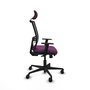 PIQUERAS Y CRESPO Silla de oficina Yunquera con mecanismo Sincro/Traslack Morado y Negro