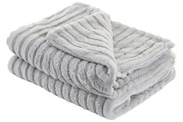 DKD Home Decor Manta Urban Gris Claro 170 x 130 cm (2 Unidades) Poliéster