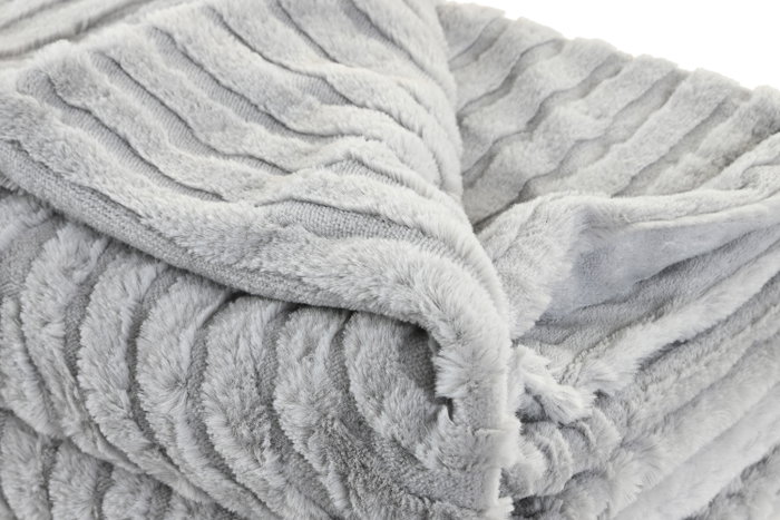 DKD Home Decor Manta para Sofá Gris Claro 130x170 cm