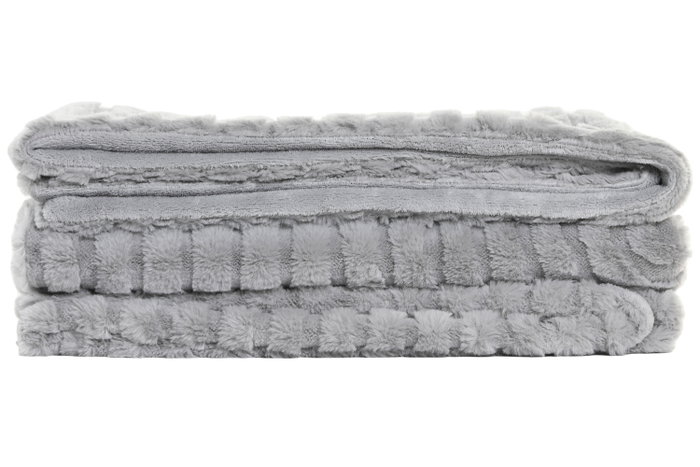 DKD Home Decor Manta para Sofá Gris Claro 130x170 cm