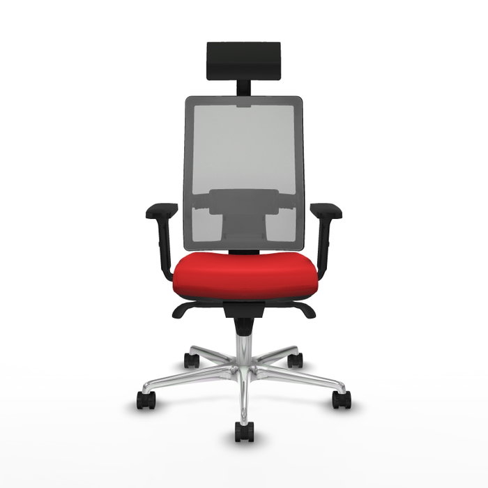PIQUERAS Y CRESPO Silla de oficina Horna con mecanismo Sincro, Rojo y Gris PIQUERAS Y CRESPO Silla de oficina Horna con mecanismo Sincro, Rojo y Gris