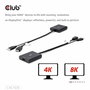 Club3D Adaptador HDMI + MicroUSB a DisplayPort 4K 120Hz Activo CAC-1335 Macho/Hembra Negro