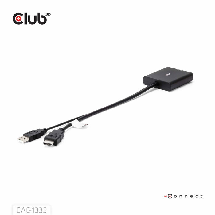 Club3D Adaptador HDMI + MicroUSB a DisplayPort 4K 120Hz Activo CAC-1335 Macho/Hembra Negro Club3D Adaptador HDMI + MicroUSB a DisplayPort 4K 120Hz Activo CAC-1335 Macho/Hembra Negro