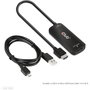 Club3D Adaptador HDMI + MicroUSB a DisplayPort 4K 120Hz Activo CAC-1335 Macho/Hembra Negro