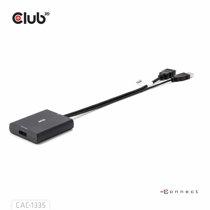 Club3D Adaptador HDMI + MicroUSB a DisplayPort 4K 120Hz Activo CAC-1335 Macho/Hembra Negro Club3D Adaptador HDMI + MicroUSB a DisplayPort 4K 120Hz Activo CAC-1335 Macho/Hembra Negro