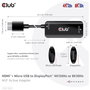 Club3D Adaptador HDMI + MicroUSB a DisplayPort 4K 120Hz Activo CAC-1335 Macho/Hembra Negro