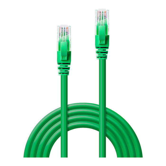 LINDY Patch Cable Cat6 U/UTP Verde 0.3 m Cable de Red RJ-45 Macho-Macho para Red 10/100/1000Base-T (Modelo: 48045)