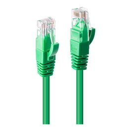 LINDY Patch Cable Cat6 U/UTP Verde 0.3 m Cable de Red RJ-45 Macho-Macho para Red 10/100/1000Base-T (Modelo: 48045)