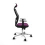 PIQUERAS Y CRESPO Silla de oficina Jorquera con mecanismo Sincro, Morado y Negro