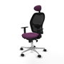 PIQUERAS Y CRESPO Silla de oficina Jorquera con mecanismo Sincro, Morado y Negro