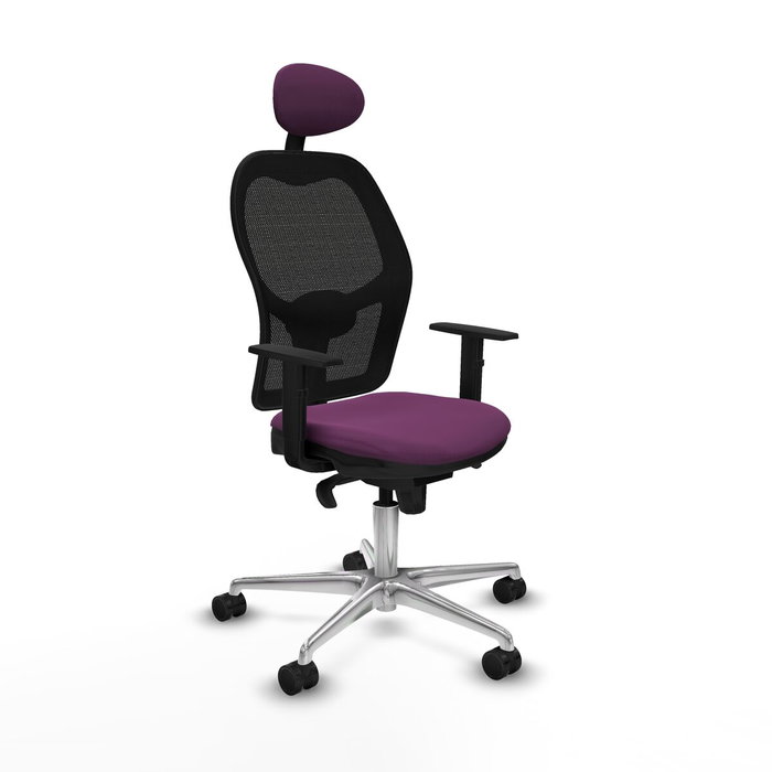 PIQUERAS Y CRESPO Silla de oficina Jorquera con mecanismo Sincro, Morado y Negro PIQUERAS Y CRESPO Silla de oficina Jorquera con mecanismo Sincro, Morado y Negro